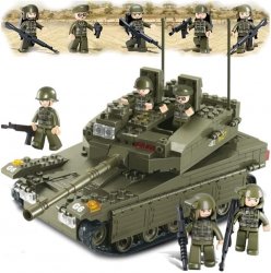 Klemmbausteine Spielbausteine Spielset Militär Army Soldaten Bausatz Spielfigur Bausteine Spielzeug -  Panzer Tank Merkava  G045284
