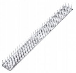 6x Vogelabwehr Spikes Kunststoff 3cm Tierabwehr Taubenspikes Vogelschutz 50cm - Transparent