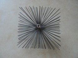 Schornsteinbesen Quadrat Kaminbesen aus Stahl 24 x 24cm