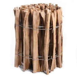 Staketenzaun Holzzaun Haselnussholz imprägniert - 0.7m x 10m, Lattenabstand  7-8cm