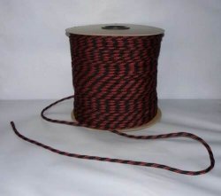 Polypropylen Seil PP schwimmfähig Polypropylenseil -  schwarz-rot,  5mm, 100m