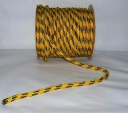 Polypropylen Seil PP schwimmfähig Polypropylenseil -  gelb-schwarz,  18mm, 25m