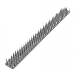 12x Vogelabwehr Spikes Kunststoff 3cm Tierabwehr Taubenspikes Vogelschutz 50cm - Grau