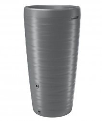 Regenwassertonne Regentonne Amphore Hahn 240L Welle-Design 3D Grau