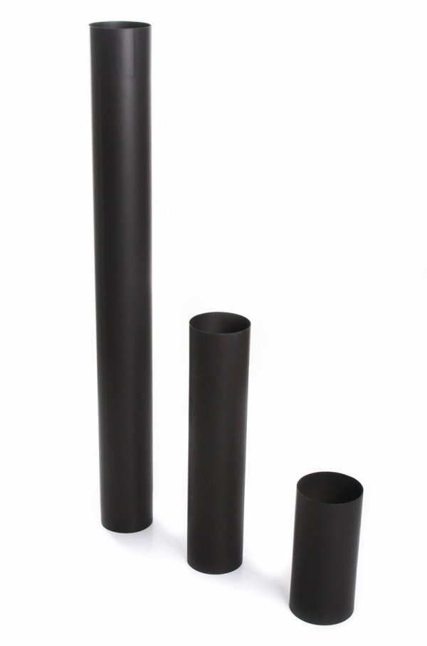 Ofenrohr FAL Rauchrohr Kaminrohr 0,6mm Schwarz feueraluminiert - 50cm 110 mm