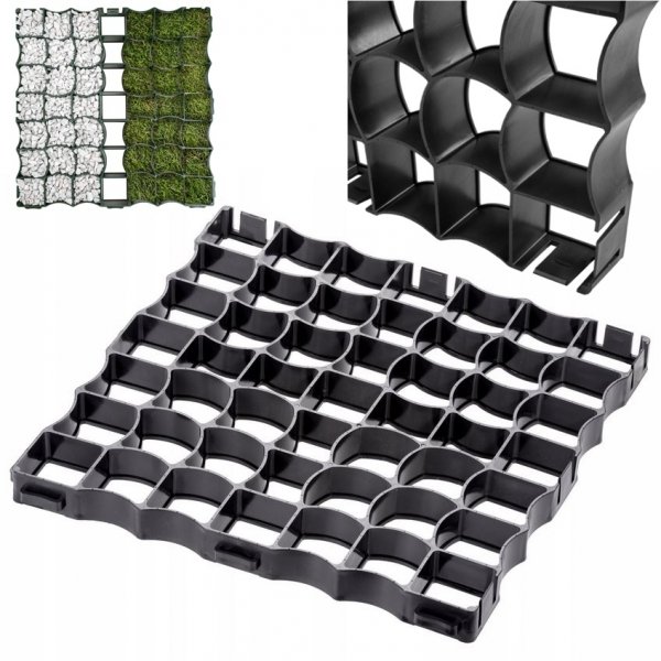 Rasengitter Reitplatzplatten Rasenwaben Gehwegplatten 50x50x4cm
