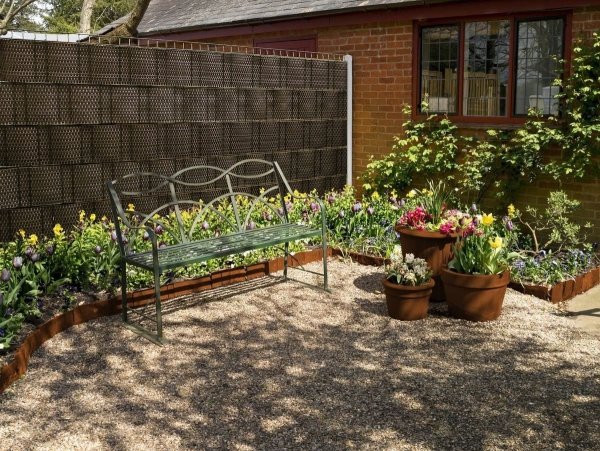 Sichtschutzstreifen Sichtschutz Rattan mit Clips 19x255cm - Anthrazit