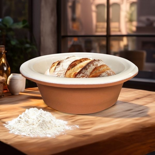 Keramik-Topf 3L Ton Keramiktopf Brottopf Bräter Dampf Garer Thermo Tontopf 