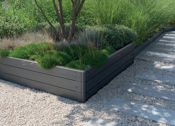 Hochbeet Gartenbeet Pflanzkasten Frühbeet Gemüsebeet aus Kunstoff -  Rechteckig Braun