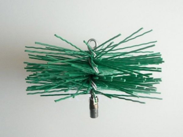Reinigungsset - Kaminbesen 25cm + Schubstange 6m + Zuggewicht 2,5kg + Karabinerhaken