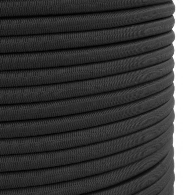 Expanderseil Gummiseil Gummileine Spanngummi Planenseil elastisch 6mm Schwarz - 100m