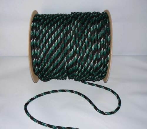 Polypropylen Seil PP schwimmfähig Polypropylenseil -  schwarz-grün-weiß,  12mm, 15m