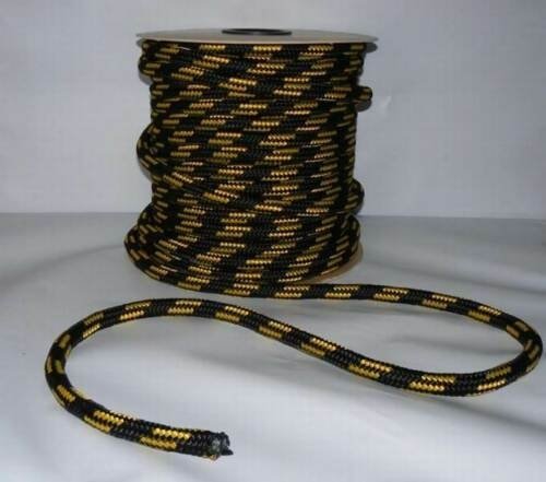 Polypropylen Seil PP schwimmfähig Polypropylenseil -  schwarz-gelb,  4mm, 5m