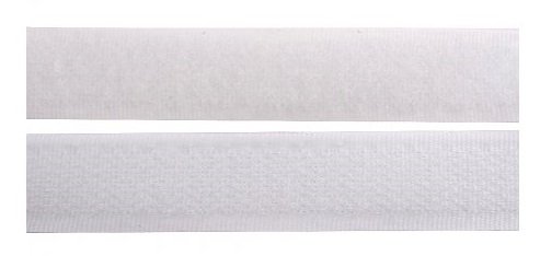 Klettverschluss Klettband Haken und Flauschband zum Aufnähen Nähen Weiß - 10m 50mm 