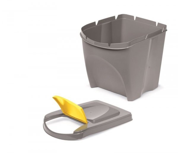 rgshop | Mülleimer Abfalleimer Mülltrennsystem 3x25L Box Grau