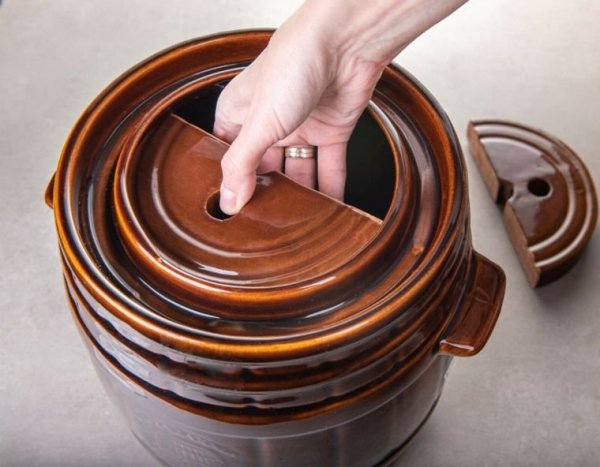 Beschwerungsstein Stein für Sauerkrauttopf Gärtopf Tontopf Steingut Steinzeug 14cm