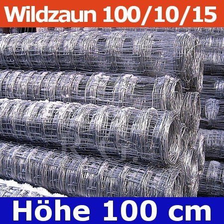 Wildzaun Forstzaun Weidezaun 100/10/15 50 Meter
