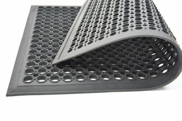 Gummimatte Schmutzfangmatte Ringmatte Wabenmatten -  40x60cm mit Rand
