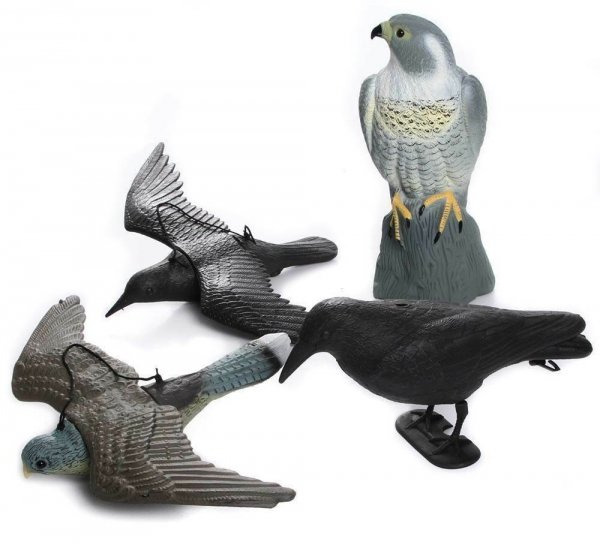 12x Taubenschreck Vogelscheuche Taubenabwehr Vogelabwehr - stehende Krähe