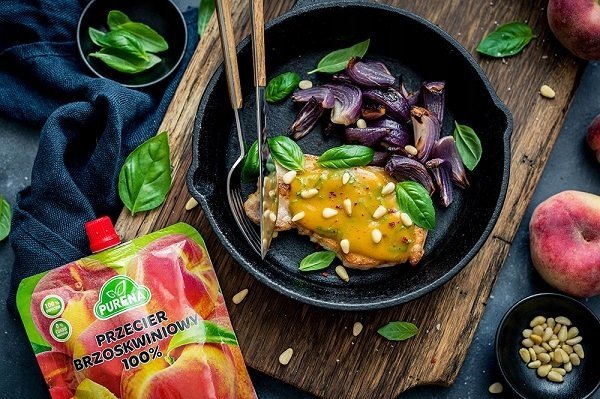 Przecier mus owocowy 100% z  brzoskwini 350g x 10sztuk