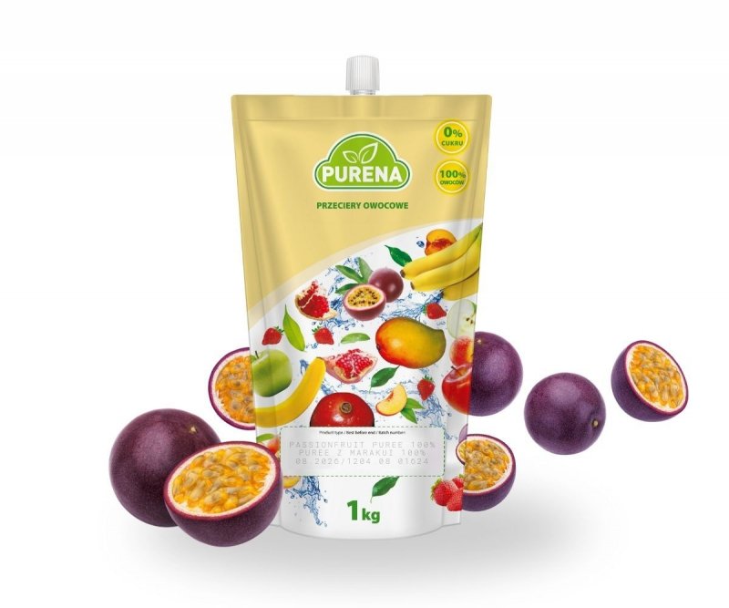 Pulpa puree przecier 100% bez cukru z marakui 1kg