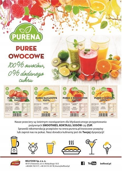 Pulpa puree przecier 100% z czarnych porzeczek 3x1kg