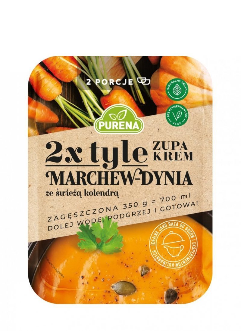 Zupa krem marchew-dynia zagęszczona 350g na 2 porcje zupy 