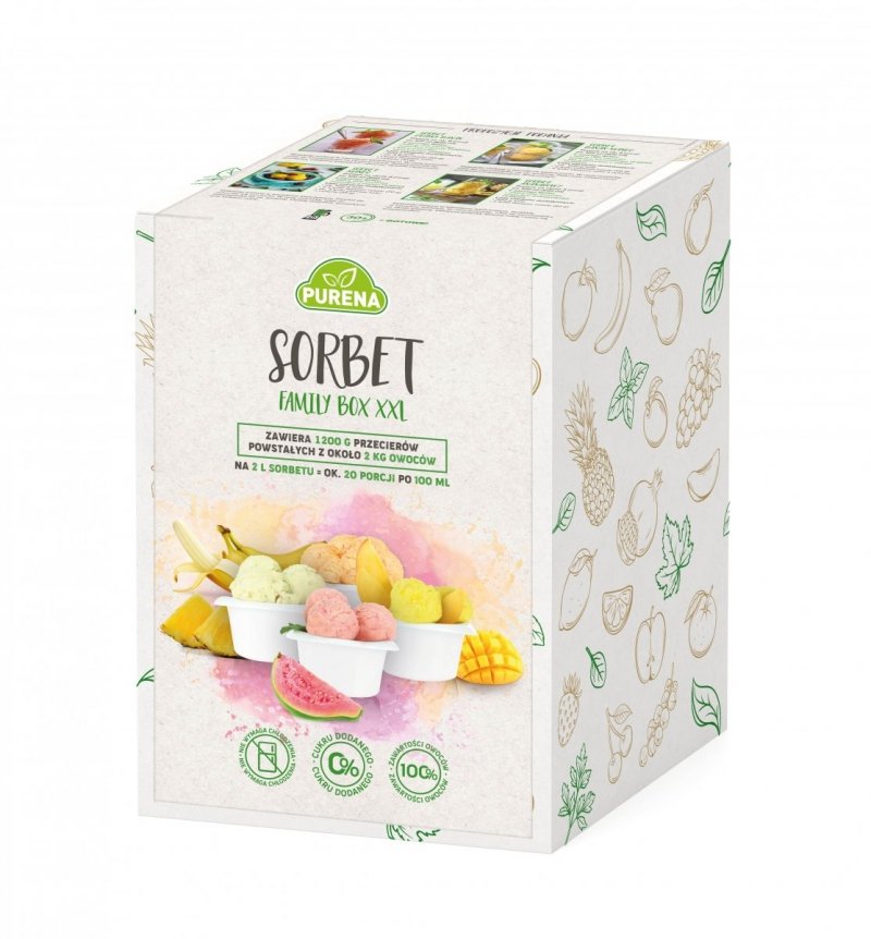 SORBET FAMILY BOX XXL - zestaw na około 20 porcji różnych sorbetów