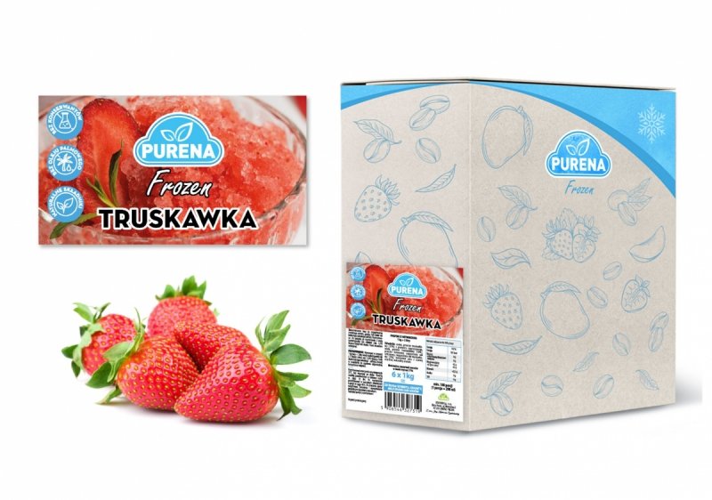 Sorbet, granita, lody włoskie - baza TRUSKAWKA box 6x1kg