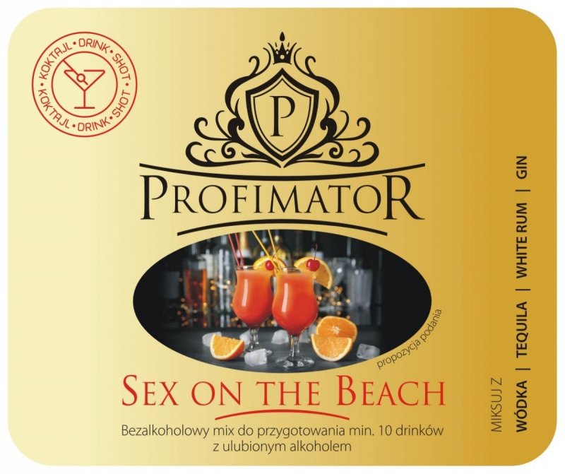 Bezalkoholowy koncentrat do przygotowywania napojów alkoholowych SEX ON THE BEACH box 9x300 ml