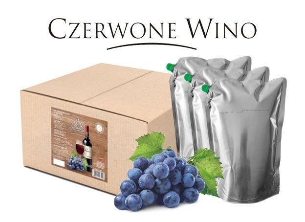 Sok z czerwonych winogron na wino zagęszczony 3x2,5kg na 30l PROFIMATOR