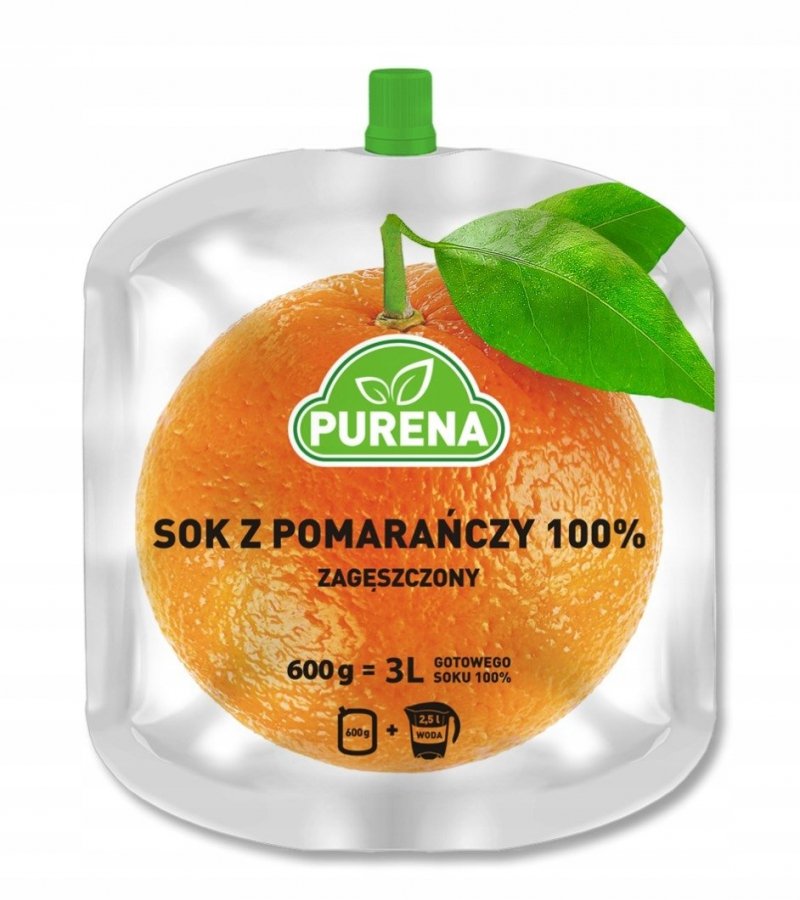 Sok pomarańczowy 100% zagęszczony 600g na 3l