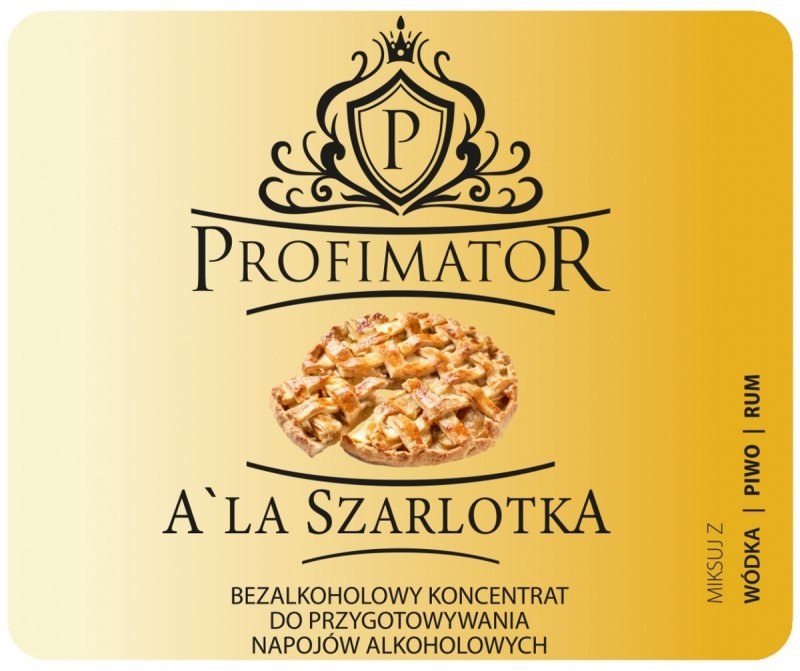 Bezalkoholowy koncentrat do przygotowywania napojów alkoholowych A'LA SZARLOTKA box 9x300ml