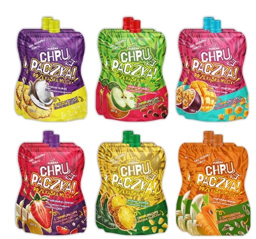 Mix 6 smaków przekąsek Chrupaczka 180g x 12sztuk
