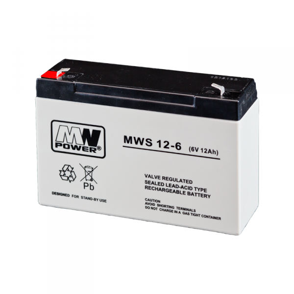 Akumulator AGM MWS 12Ah 6V