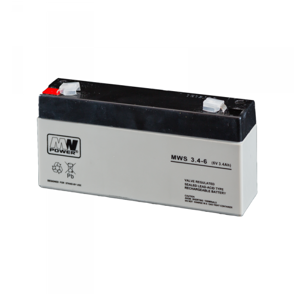 Akumulator AGM MWS 3,4Ah 6V