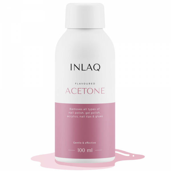 INLAQ Aceton Kosmetyczny do Paznokci Hybryd Zmywacz Remover 100ml