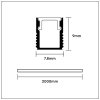 Profil Aluminiowy V-TAC 2mb Anodowany, Klosz Mleczny, VT-8136