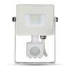 Projektor LED V-TAC 10W SAMSUNG CHIP Czujnik Ruchu Funkcja Cut-OFF Biały VT-10-S-W 3000K 800lm 5 Lat Gwarancji