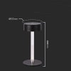 Lampka Biurkowa Nocna V-TAC 3W LED 23cm Ładowanie USB CCT Ściemnianie Czarna VT-7567 3000K-6000K 210lm