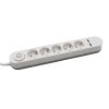 Listwa V-TAC 5 Gniazda 3m , Podświetlany Włącznik, 2xUSB 1.5mm2 BIAŁA VT-1115-3