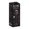 Lampka Biurkowa Nocna V-TAC 2W LED Ładowanie Ściemnianie IP54 Brąz Corten VT-7522 3000K 200lm