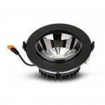 Oprawa Downlight V-TAC SAMSUNG CHIP 20W Czarna Uchylna VT-2-13 6400K 1780lm 5 Lat Gwarancji