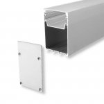 Profil do LED zestaw, ALU anodowany V-TAC 2mb klosz mleczny 50x75mm VT-8127