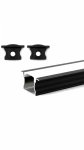Profil LP-G czarny wpuszczany 2m kpl. klosz zaślepki uchwyty 