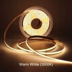 TAŚMA LED COB 24V LINIA ŚWIATŁA 480 CIEPŁA 1M.