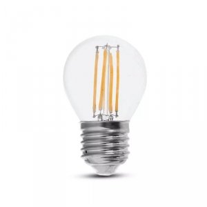 Żarówka LED V-TAC 6W Filament E27 Kulka G45 VT-2366 6400K 600lm 2 Lata Gwarancji