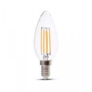 Żarówka LED V-TAC 6W Filament E14 Świeczka VT-2327 3000K 800lm 2 Lata Gwarancji