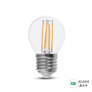 Żarówka LED V-TAC 6W Filament E27 Kulka G45 VT-2386 4000K 800lm