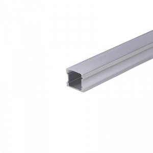 Profil do LED zestaw, ALU anodowany V-TAC 2mb klosz mleczny 17,2x15,5mm VT-8110